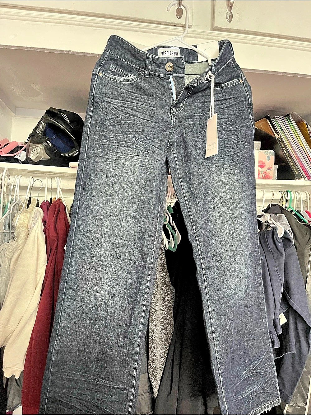 Disclosure Heavenly Wings Wide Leg Jeans Gray XS NWT
